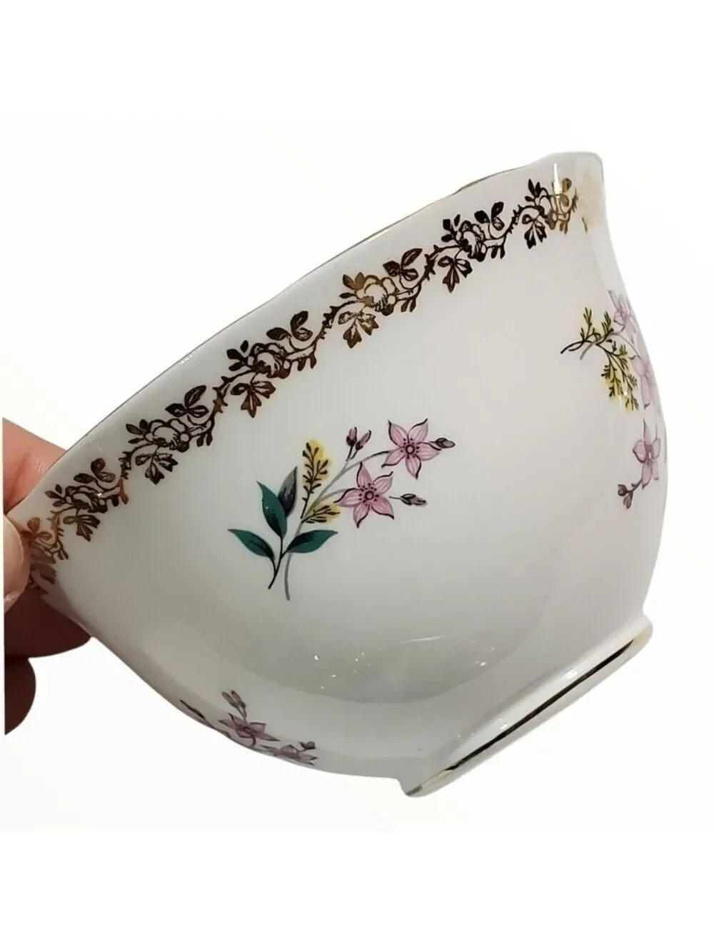 VTG Royal Grafton England fine China finger bowl 22k gold rim